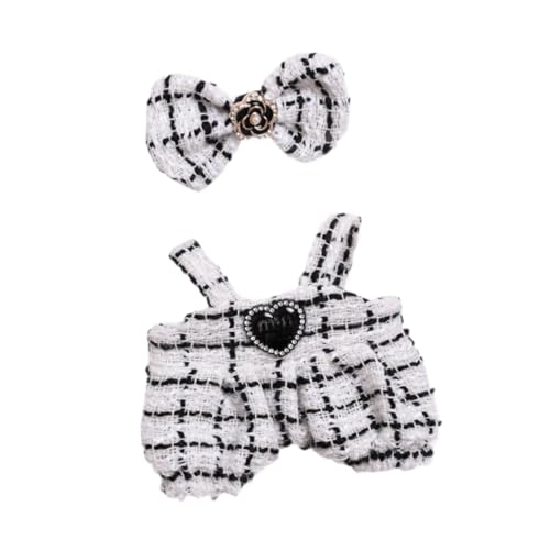 Oshhni 15 cm Puppenkleidung, Puppen-Outfit-Set mit Haar-Accessoires, bequemes Puppen-Hosenhosen-Outfit für Kinder, Weiß Oshhni 15 cm Puppenkleidung, Puppen-Outfit-Set mit Haar-Accessoires, bequemes Puppen-Hosenhosen-Outfit für Kinder, Weiß von Oshhni