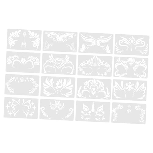 Oshhni 16pcs Gesichtsfarbe Schablonen Gesichtsmalerei Schablonen praktisch, Haltbarkeit Gesichtsfarbe, für Halloween -Party Oshhni 16pcs Gesichtsfarbe Schablonen Gesichtsmalerei Schablonen praktisch, Haltbarkeit Gesichtsfarbe, für Halloween -Party von Oshhni