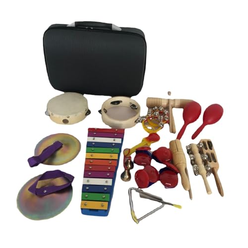 Oshhni 17pcs Kindermusikinstrumente Set, Musikspielzeug, kreativ, mit Tamburin, Maracas, Castanets und mehr Oshhni 17pcs Kindermusikinstrumente Set, Musikspielzeug, kreativ, mit Tamburin, Maracas, Castanets und mehr von Oshhni