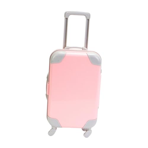 Oshhni 18 Zoll Puppenkoffer, Mini-Reisekoffer, Gepäckbox, Dekoration, Miniatur, amerikanische Aufbewahrung, Babyspielzeug für, Geschenkparty, Rosa von Oshhni