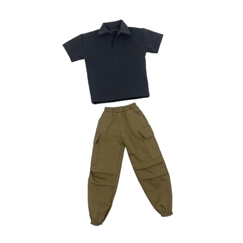 Oshhni 2 Stücke Mode 1/6 Kurzarm T-Shirt und Hosen Kostüm Miniatur Kleidung für 12 "Action-Figur Dress up Zubehör, Dunkelgrau Oshhni 2 Stücke Mode 1/6 Kurzarm T-Shirt und Hosen Kostüm Miniatur Kleidung für 12 "Action-Figur Dress up Zubehör, Dunkelgrau von Oshhni