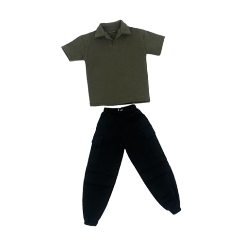 Oshhni 2 Stücke Mode 1/6 Kurzarm T-Shirt und Hosen Kostüm Miniatur Kleidung für 12 "Action-Figur Dress up Zubehör, GrÜn Oshhni 2 Stücke Mode 1/6 Kurzarm T-Shirt und Hosen Kostüm Miniatur Kleidung für 12 "Action-Figur Dress up Zubehör, GrÜn von Oshhni