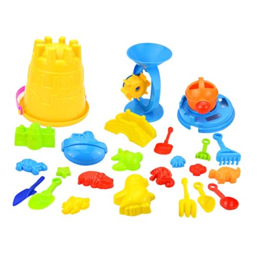 Oshhni 25-teiliges Strandspielzeug-Set, Burgbausatz, Eimer- und Schaufel-Set, Sandburgspielzeug für Partys von Oshhni