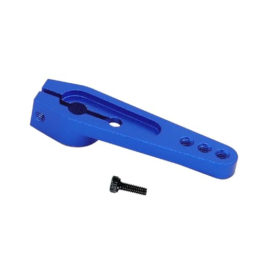 Oshhni 25T Servohorn M2-Gewinde mit M2-Schraube, zu installierender Metall-Lenkarm, Langer Lenkservoarm für RC-Car-, Blau von Oshhni