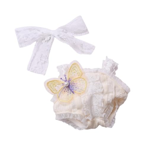Oshhni 2X 15 cm Girl Doll Kleidung Anhänger Puppenstrompers mit Bugkopfschmuck Kostüme süßer Anzug für kleine Mädchen Kindergeschenke, Gelb Oshhni 2X 15 cm Girl Doll Kleidung Anhänger Puppenstrompers mit Bugkopfschmuck Kostüme süßer Anzug für kleine Mädchen Kindergeschenke, Gelb von Oshhni