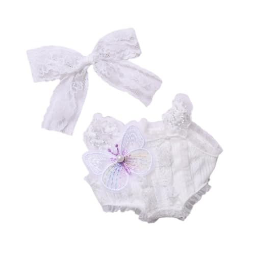Oshhni 2X 15 cm Girl Doll Kleidung Anhänger Puppenstrompers mit Bugkopfschmuck Kostüme süßer Anzug für kleine Mädchen Kindergeschenke, Weiß Oshhni 2X 15 cm Girl Doll Kleidung Anhänger Puppenstrompers mit Bugkopfschmuck Kostüme süßer Anzug für kleine Mädchen Kindergeschenke, Weiß von Oshhni