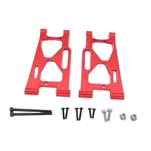 Oshhni 2X RC Auto Hinterer Unterer Schwingarm Ersatzteil Zubehör Professionelle Ersatzteile Metall Upgrade Teil für P73250 1/7 Skala RC, Rot von Oshhni
