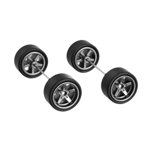 Oshhni 2X RC-Autoräder und -Reifen, 1/64 Ersatzteil zum Selbermachen, mit RC-Felge, RC-Teil für Druckguss-Automodelle, RC-Truck-Sammler, Grau Oshhni 2X RC-Autoräder und -Reifen, 1/64 Ersatzteil zum Selbermachen, mit RC-Felge, RC-Teil für Druckguss-Automodelle, RC-Truck-Sammler, Grau von Oshhni