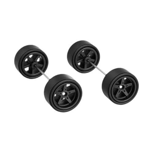 Oshhni 2X RC-Autoräder und -Reifen, 1/64 Ersatzteil zum Selbermachen, mit RC-Felge, RC-Teil für Druckguss-Automodelle, RC-Truck-Sammler, Schwarz Oshhni 2X RC-Autoräder und -Reifen, 1/64 Ersatzteil zum Selbermachen, mit RC-Felge, RC-Teil für Druckguss-Automodelle, RC-Truck-Sammler, Schwarz von Oshhni