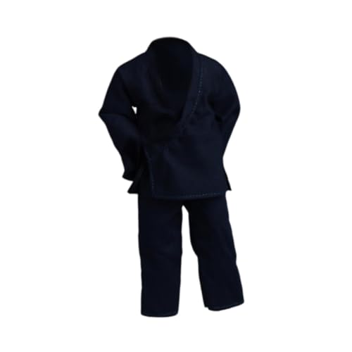 Oshhni 2pcs 1:12 Männliche Figurenkostüm Kung Fu Training Anzug Stylish Hosen und Jacke Mini für 6 -Zoll -Figuren BJD Puppenzubehör, Dunkelblau Oshhni 2pcs 1:12 Männliche Figurenkostüm Kung Fu Training Anzug Stylish Hosen und Jacke Mini für 6 -Zoll -Figuren BJD Puppenzubehör, Dunkelblau von Oshhni