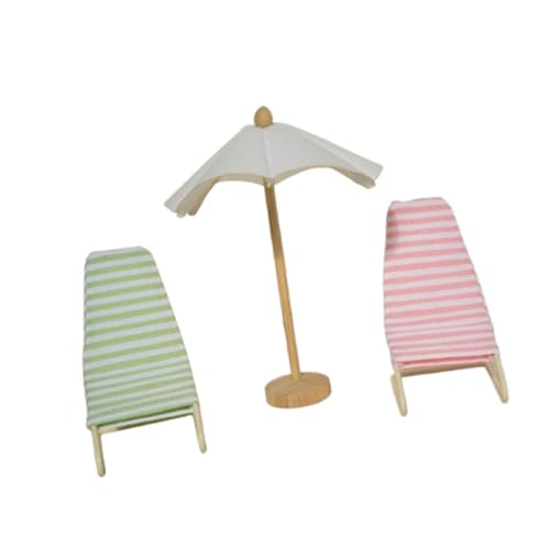 Oshhni 3 Stücke 1/12 Dollhouse Beach Stuhl und Regenschirm, Miniaturmöbel, Puppenzubehör Dekoration für Sandboxen, Puppenhaus, Rosa Grün Oshhni 3 Stücke 1/12 Dollhouse Beach Stuhl und Regenschirm, Miniaturmöbel, Puppenzubehör Dekoration für Sandboxen, Puppenhaus, Rosa Grün von Oshhni