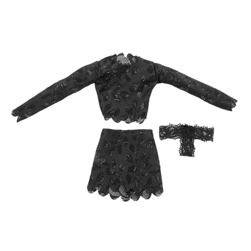 Oshhni 3 Stücke 1: 6 Top und Hüfte Umarmung Rock Kleidungsstück Miniaturkleidung für 12 Zoll Dress Up Doll Model Figuren Accessoire, Schwarz Oshhni 3 Stücke 1: 6 Top und Hüfte Umarmung Rock Kleidungsstück Miniaturkleidung für 12 Zoll Dress Up Doll Model Figuren Accessoire, Schwarz von Oshhni