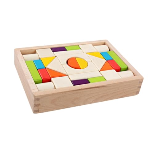 Oshhni 30 Stücke Imagination Development Blocks Spielzeug, Stapel von Holzblöcken für Kinder, Alter 3 4 5 6 von Oshhni