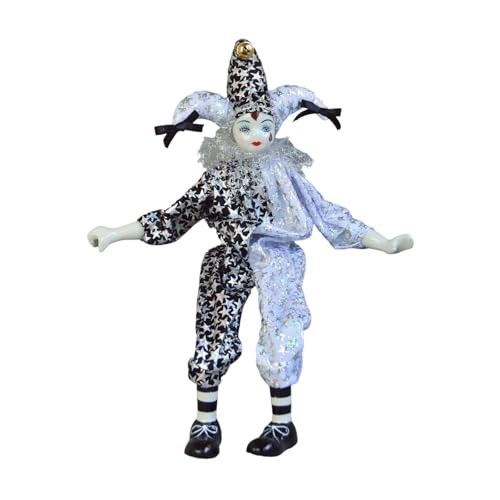 Oshhni 38cm Clown Puppe Clown Figur Halloween Ornament Puppe für Geburtstage Geschenk von Oshhni