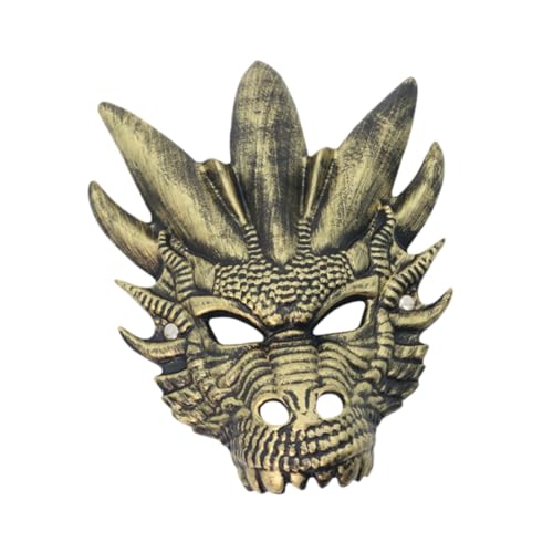 Oshhni 3D Dragon Cosplay Neuheit Kopfbedeckung Maskerade Maske für Party Geburtstag Abschlussball, Gold Oshhni 3D Dragon Cosplay Neuheit Kopfbedeckung Maskerade Maske für Party Geburtstag Abschlussball, Gold von Oshhni