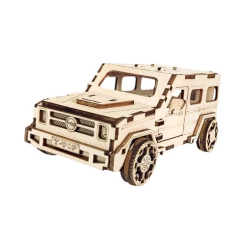 Oshhni 3D -Holz -Puzzle -Auto -Kit, Hirnteaser, Retro, Handwerk mechanische Automodellfahrzeuggebäude -Kit für Teenager Erwachsene Geburtstagsgeschenk von Oshhni