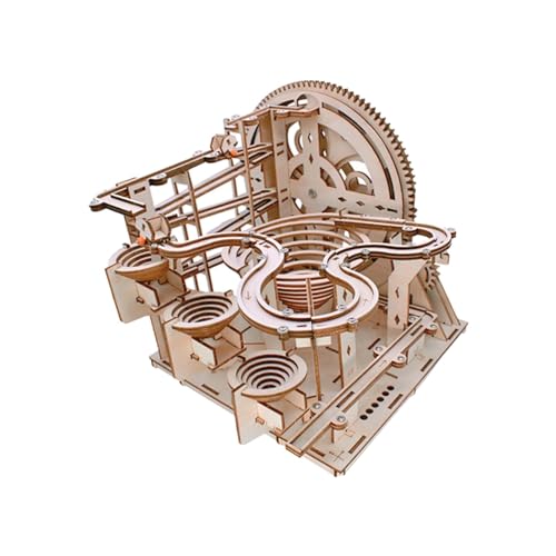 Oshhni 3D-Holzpuzzle, Kugelbahn, Holzmodellbausätze, Koordination, Holzhandwerk, Konstruktion, Spielset für Zuhause, Ornament von Oshhni