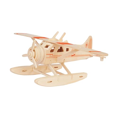 Oshhni 3D-Puzzle-Flugzeug zum Selbermachen, Holzpuzzle, Flugzeug, unvollendetes Holzflugzeug, Bastelbau, Modellbausätze für Kinder und Erwachsene von Oshhni