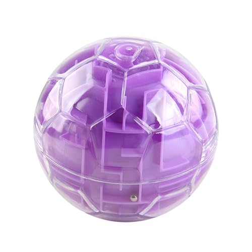 Oshhni 3D-Puzzle-Spielball, fordert intellektuelle Reaktion, Partygeschenke, Fantasie-Bildungsspielzeug-Labyrinthspiel für Kinder Erwachsene, violett von Oshhni