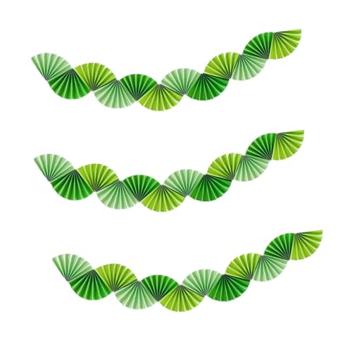 Oshhni 3X Papier Fans Girlande Hintergrund Decke Hängende Dekoration für Geburtstag Dusche, GrÜn von Oshhni