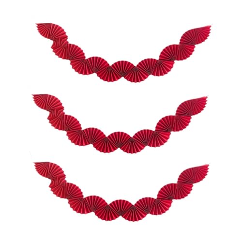 Oshhni 3X Papier Fans Girlande Hintergrund Decke Hängende Dekoration für Geburtstag Dusche, Rot Oshhni 3X Papier Fans Girlande Hintergrund Decke Hängende Dekoration für Geburtstag Dusche, Rot von Oshhni