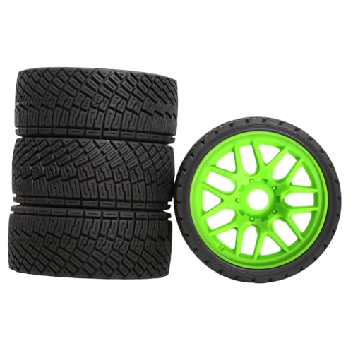 Oshhni 4 Stück RC Auto Reifen Geländereifen Rennreifen Radreifen Profilreifen mit Realistischer Optik für Eine Einfache Installation für RC Rennfahrer Und M, GrÜn Oshhni 4 Stück RC Auto Reifen Geländereifen Rennreifen Radreifen Profilreifen mit Realistischer Optik für Eine Einfache Installation für RC Rennfahrer Und M, GrÜn von Oshhni