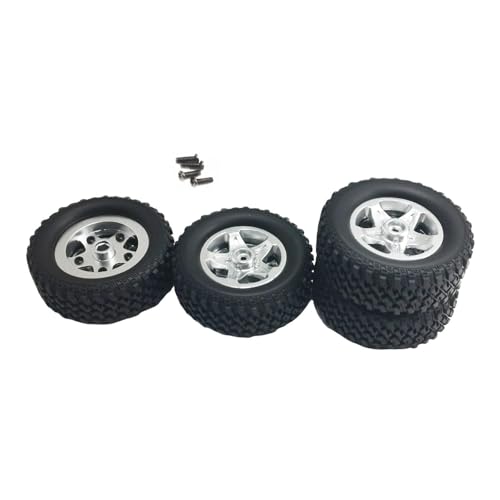 Oshhni 4 Stück RC-Räder und -Reifen, Ersatz, zu installieren, mit Schrauben, Reifen- und Felgen-Upgrade für MN82 MN82S 1/12 RC-Auto DIY von Oshhni