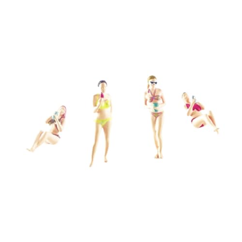 Oshhni 4 Teile 1:64 Model Realistische Dioramen Menschen Layout Figuren Layout von Oshhni