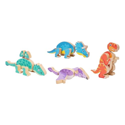 Oshhni 4-teiliges Dinosaurier-Bausteinset, Stammdinosaurier-Spielset, pädagogisches Lernspielzeug für Kinder Oshhni 4-teiliges Dinosaurier-Bausteinset, Stammdinosaurier-Spielset, pädagogisches Lernspielzeug für Kinder von Oshhni