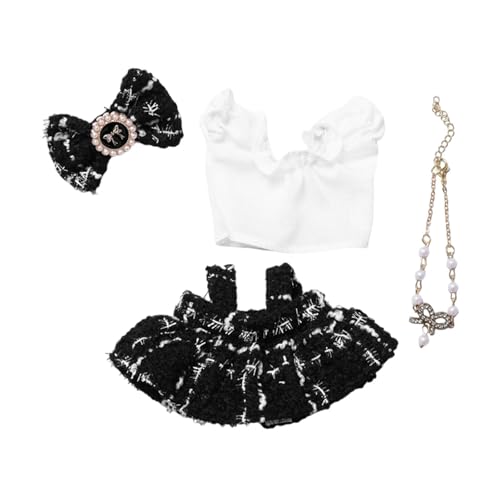 Oshhni 4-teiliges Puppenkleidungsset, Mädchen-Puppen-Outfits, Ornament, Mode, Handwerk, Bequeme Kostüme, Kleidungsanzug für 15 cm oder 17 cm Puppen, Schwarz Oshhni 4-teiliges Puppenkleidungsset, Mädchen-Puppen-Outfits, Ornament, Mode, Handwerk, Bequeme Kostüme, Kleidungsanzug für 15 cm oder 17 cm Puppen, Schwarz von Oshhni