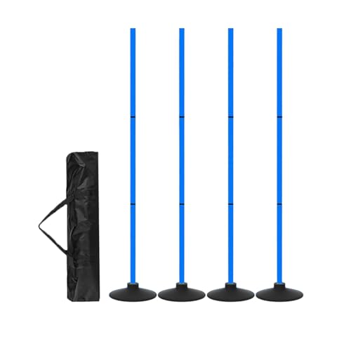 Oshhni 4Pcs Agility Training Pole Fußball Training Marker Agility Ausrüstung für Outdoor Sport, Blau von Oshhni
