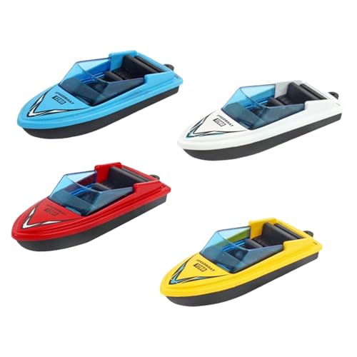 Oshhni 4X Mini-Motorboot-Modell, Desktop-Boot-Ornament, Heimdekoration, Sammlung, Mikro-Landschaftsdekoration für Kinder im Alter von 3–12 +, Geschenke, Ohne Schlüsselanhänger von Oshhni