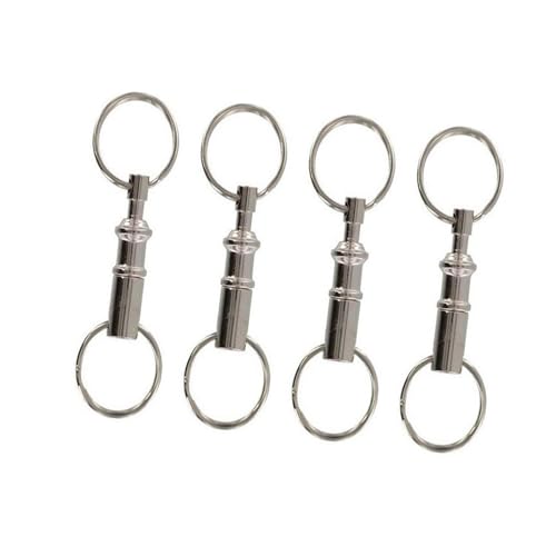 Oshhni 4pcs Abnehmbarer Schlüsselring Double Spring Split Gift für Papa Abnehmbarer Verschluss von Oshhni