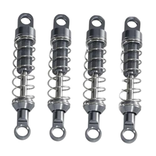 Oshhni 4pcs Metallschockdämpfer Dämpfer, zusammengebaut, ersetzen, Zubehör Ersatzteile Metallfeder fürfür 1:12 Mn82 Mn78 Mn168 RC Car, Schwarz von Oshhni