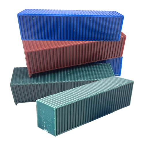 Oshhni 5 Stück Miniatur-Containermodelle, Frachtcontainermodelle, simuliertes Versandfrachtbox-Spielzeug für Sandtisch-Szenenzubehör, M Oshhni 5 Stück Miniatur-Containermodelle, Frachtcontainermodelle, simuliertes Versandfrachtbox-Spielzeug für Sandtisch-Szenenzubehör, M von Oshhni