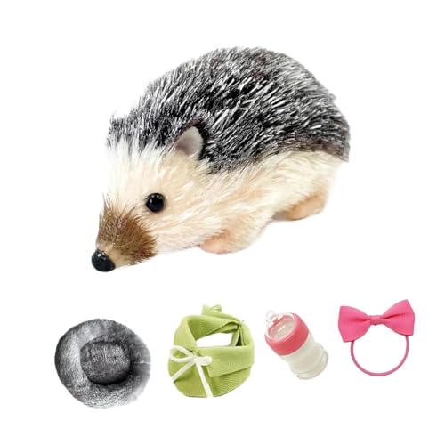 Oshhni 5 '' wiedergeborenes Hedgehog Spielzeug Silicone Mini Hedgehog Spielzeug süße Tierpuppe für Urlaubsgeburtstagsgeschenk, Dunkelgrau von Oshhni