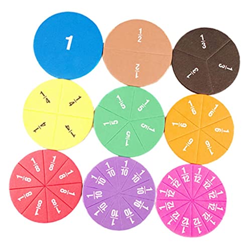 Oshhni 51 Teilige Iris Kreis Fraktionskarte, Mathe Puzzle für Kinder, Spielzeug Ab 3 Jahren von Oshhni
