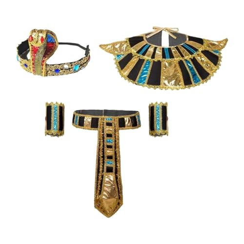 Oshhni 5X Damen Ägyptische Kostümzubehör Ägyptische Kopfbedeckung Antike Verkleidung für Karneval Bühnenauftritt Rollenspiele von Oshhni
