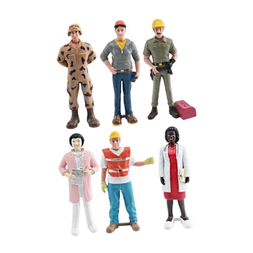 Oshhni 6 Stück Miniaturfiguren für Rollenspiele Und Fotografie in Dioramen, Stil b Oshhni 6 Stück Miniaturfiguren für Rollenspiele Und Fotografie in Dioramen, Stil b von Oshhni
