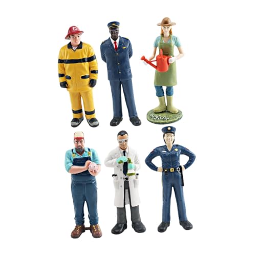 Oshhni 6 Stück Miniaturfiguren für Rollenspiele Und Fotografie in Dioramen, Stil c Oshhni 6 Stück Miniaturfiguren für Rollenspiele Und Fotografie in Dioramen, Stil c von Oshhni