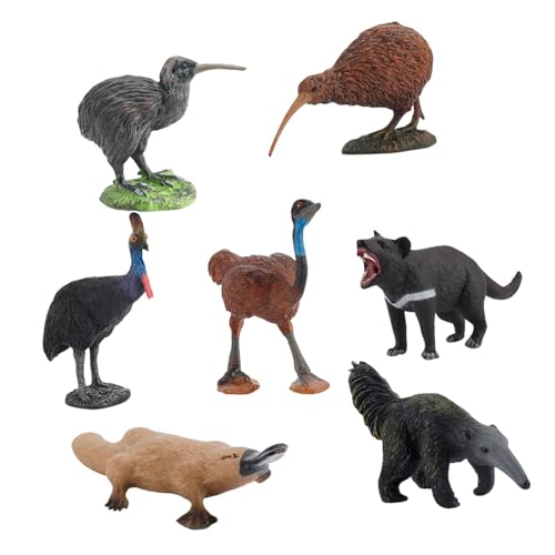 Oshhni 7-teiliges -Tierfiguren-Set, realistisches -Spielset, Spielzeug für Jungen und Mädchen von Oshhni