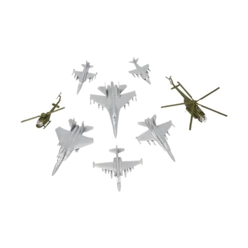 Oshhni 8 Teile Flugzeug Spielzeug Kleiner Flugzeugmodellset, Hubschraubermodellsammlung, Style A von Oshhni