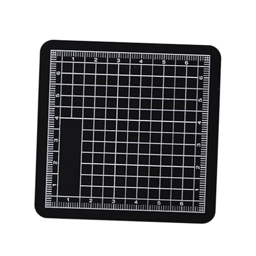 Oshhni 8 cm doppelseitiges Abdeckband-Schneidepad, DIY-Hobby-Werkzeug, 2-in-1-Bastelschneidebrett für Scrapbooking, Modellbau, Schwarz von Oshhni