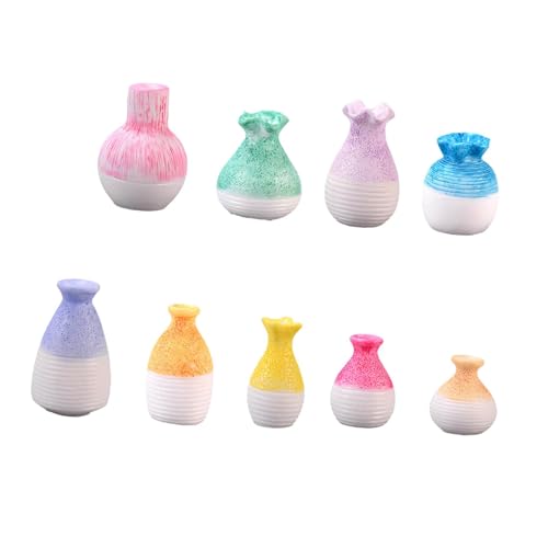 Oshhni 9X Mini Vase Blumenarrangement Container Märchengärten Miniaturlandschaften Kunsthandwerk Buntes Puppenhauszubehör Oshhni 9X Mini Vase Blumenarrangement Container Märchengärten Miniaturlandschaften Kunsthandwerk Buntes Puppenhauszubehör von Oshhni