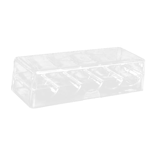 Oshhni Acryl -Chip -Rack Clear 5 Kompartiment staubfeste multifunktionale Chipträger -Lagerbehälter für -Spiele -Partys von Oshhni