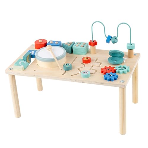 Oshhni Aktivitätstisch, Lernspielzeug für, Aktivitätstisch, sensorisches Holzspielzeug für Jungen und Mädchen von Oshhni