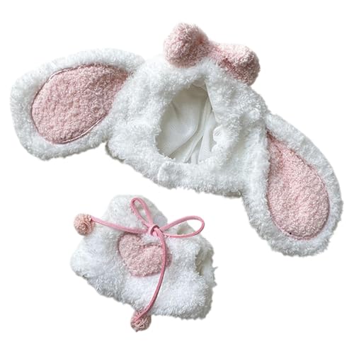 Oshhni Anhänger Doll Outfits Puppenkleidung abnehmbares DIY Doll Spielzeug für kleine Mädchen Mode mit großen Ohrhut Dress Up Doll Rompers von Oshhni
