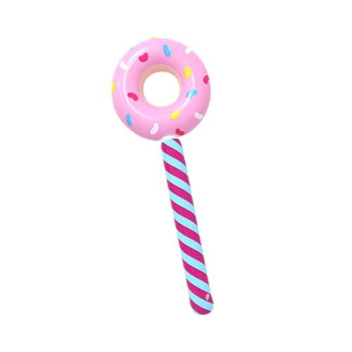 Oshhni Aufblasbare Donut -Stick, Süßigkeiten Geburtstagsfeier Dekoration Donut Formballon, Rosa von Oshhni