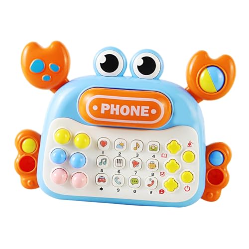 Oshhni Baby-Musikspielzeug, interaktives Eltern-Kind-Spielzeug, Kindertelefon, Montessori-Spielzeug, Spielzeug zur kognitiven Entwicklung für 3-jährige, Blau von Oshhni