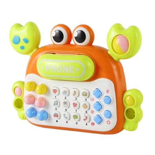 Oshhni Baby-Musikspielzeug, interaktives Eltern-Kind-Spielzeug, Kindertelefon, Montessori-Spielzeug, Spielzeug zur kognitiven Entwicklung für 3-jährige, Orange von Oshhni
